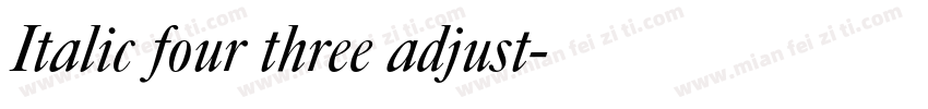 Italic four three adjust字体转换